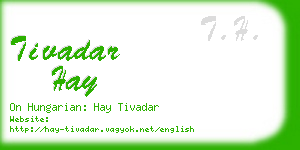 tivadar hay business card
